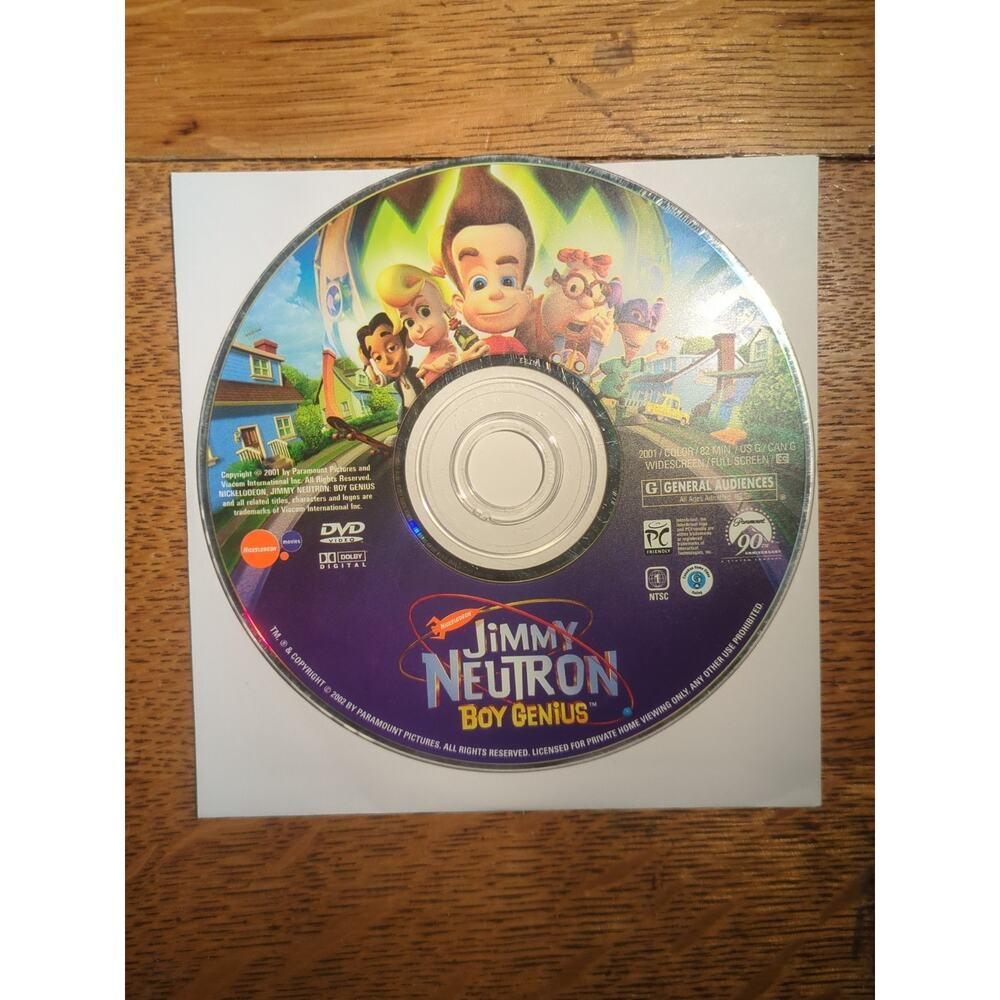 Jimmy Neutron - Boy Genius Dvd Disc Only
